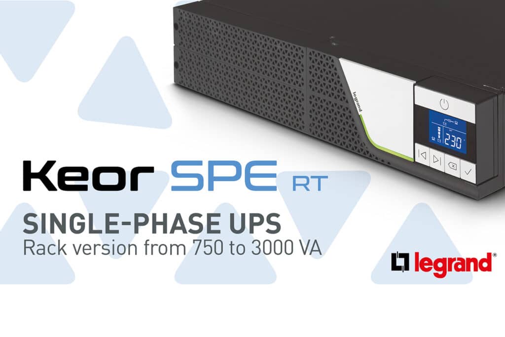 Legrand lanceert de KEOR SPE RT, een gebruiksvriendelijk, performant en converteerbaar UPS-systeem voor kleine en middelgrote kantoren.